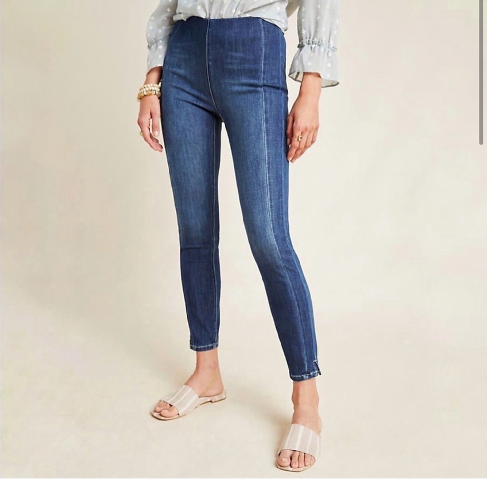 Anthropologie | Pilcro & the Letterpress | Seamed High Rise Denim Legging 26 - Picture 1 of 12